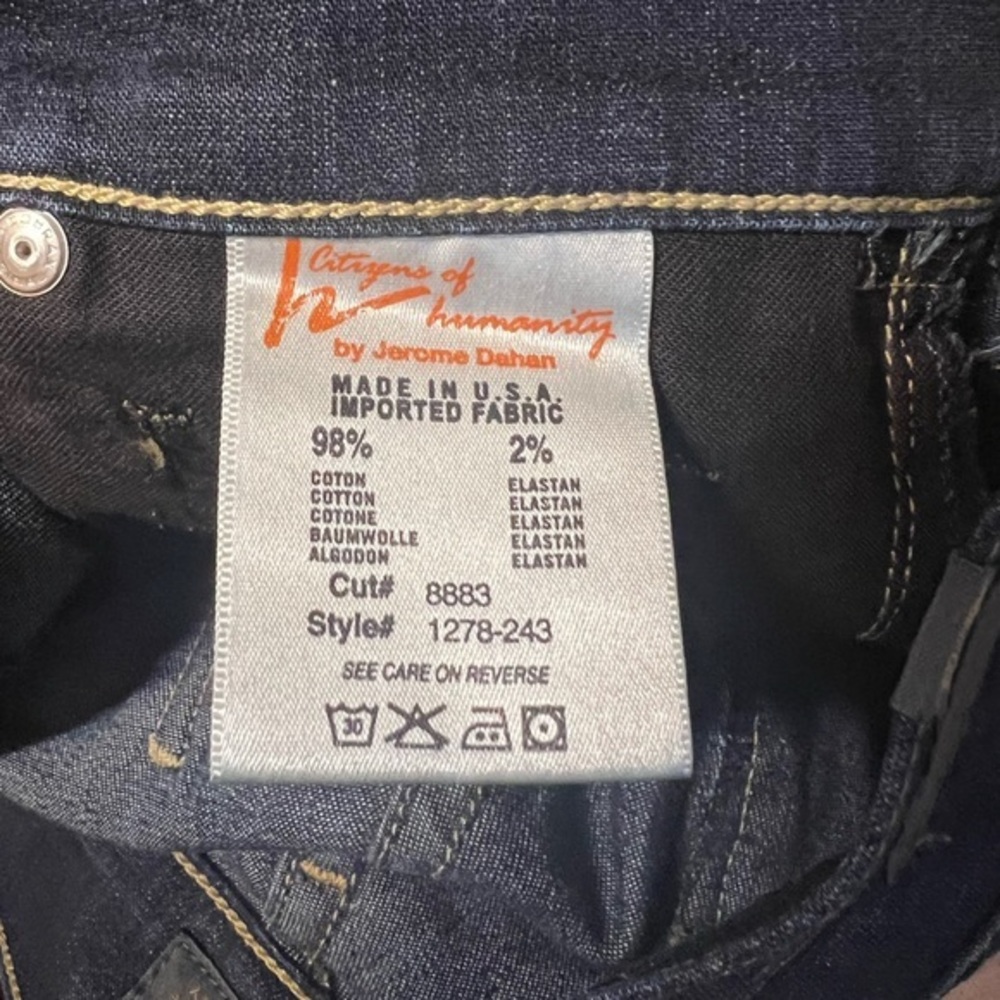 Citizens of‎ Humanity Women 28 (**31) Ava Low Rise Straight Leg Soft Dark Jean - Picture 6 of 8